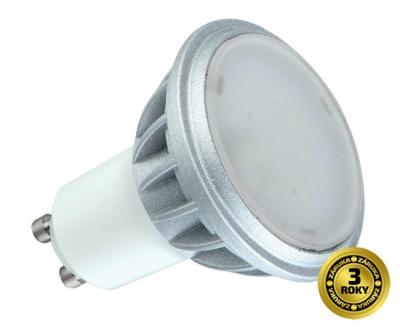 LED žárovka, bodová , 7W, GU10, 3000K, 500lm, stříbrná